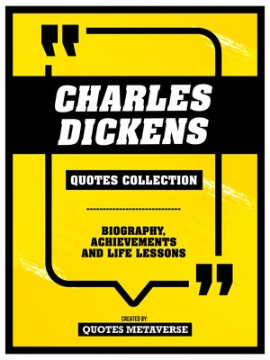 cover image of Charles Dickens--Quotes Collection
